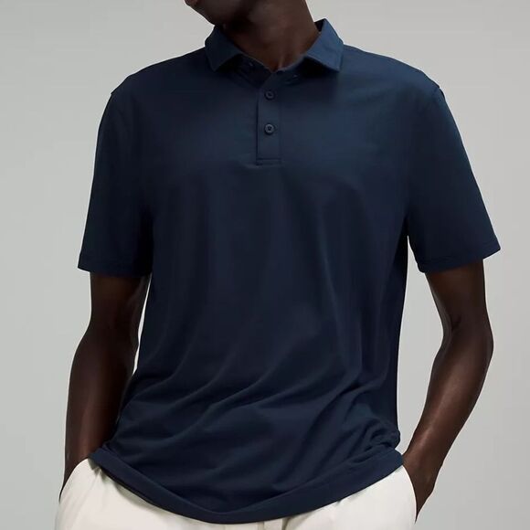 Lululemon Blue Company Logo Evolution Short-Sleeve Polo Shirt - Picture 4 of 5